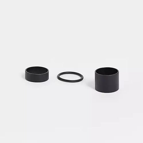 designb 3 pack Ring Set in Matte Black