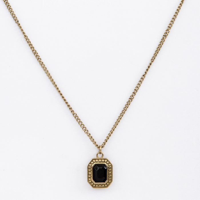 designb Black Cut Necklace in Gold stainless steel