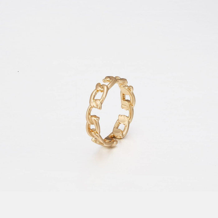 Designb Broken Link Chain Ring In Gold