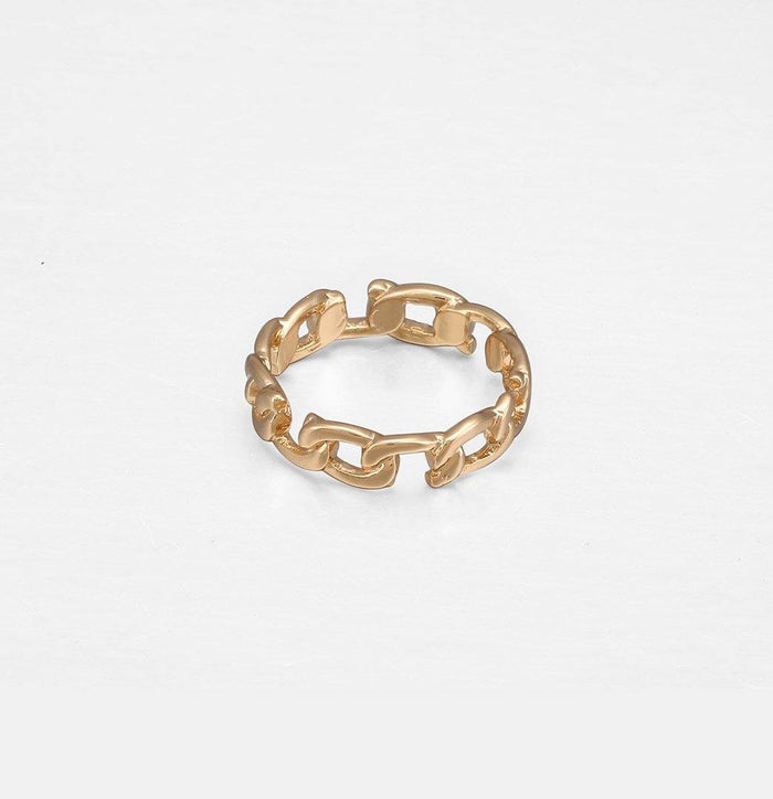 designb Broken Link Chain Ring In Gold