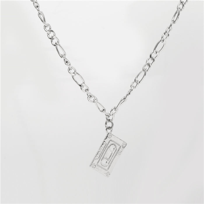designb Cassette Pendant Necklace in Silver