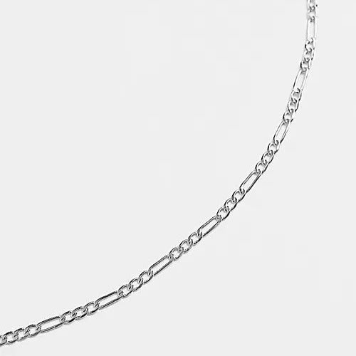 Designb Figaro Chain Necklace In Silver