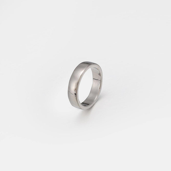 Designb Oval & Band Ring In Silver & Gold In - 2 Pack