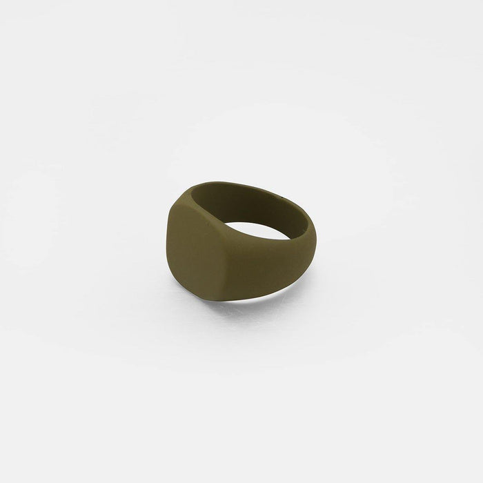 Designb Pack Of 2 Rings In Gold And Matte Khaki