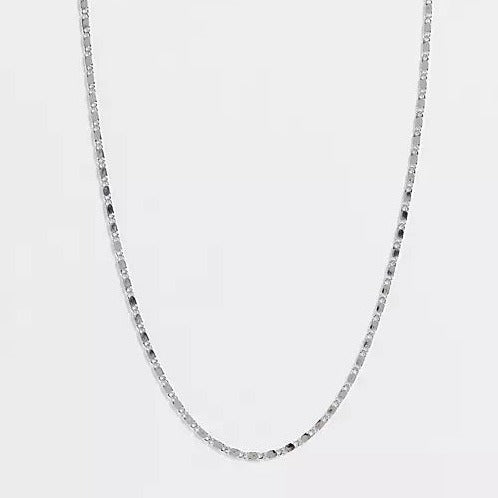 designb Rhodium Necklace in Silver