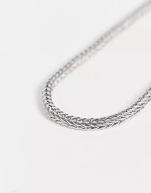 Designb Silver Herringbone Necklace
