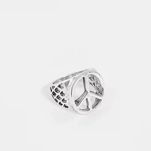 designb Silver Peace sign Ring