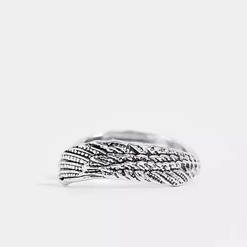 designb Silver Wing Band Ring