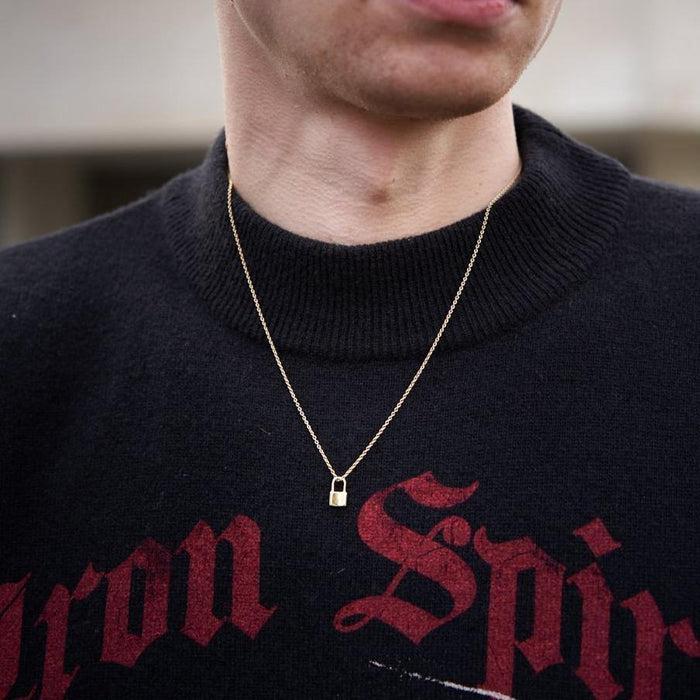 Designb Skinny Padlock Pendant In 
