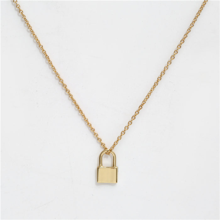 designb Skinny Padlock Pendant In 