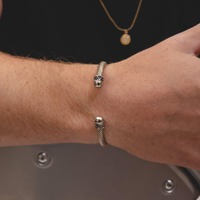 Designb Twisted Rope Bangle In Silver