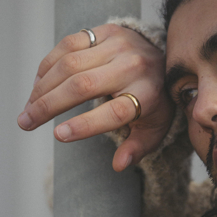 Designb Essential Band Ring In Silver Stainless Steel