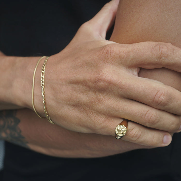 Designb Figaro And Snake Chain Bracelets Pack Of 2 In Gold Stainless Steel