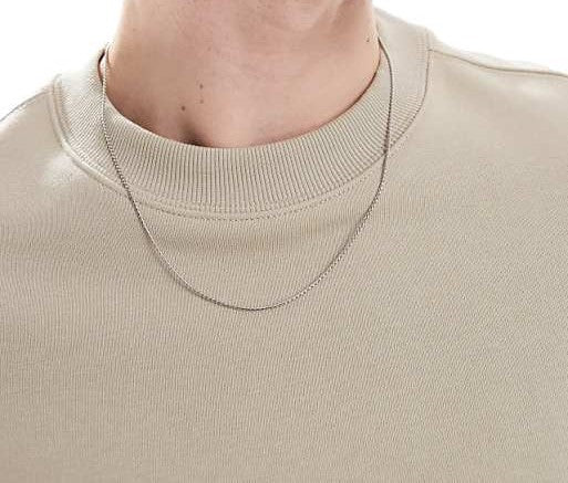 Designb Lost Souls 1.5mm Round Herringbone Chain Necklace In Stainless Steel