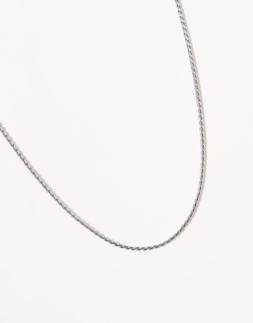 designb Lost Souls 1.5mm Round Herringbone Chain Necklace in Stainless Steel