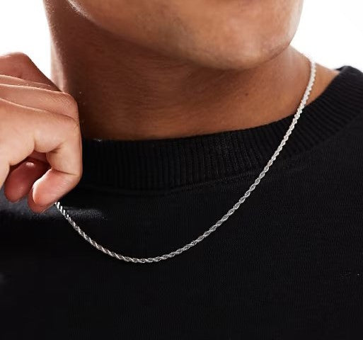 Designb Lost Souls 2.5mm Rope Chain Necklace In Stainless Steel