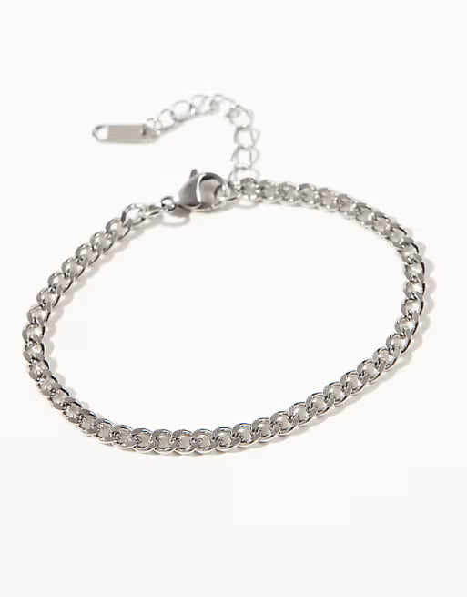 designb Lost Souls 4mm Curb Chain Bracelet in Stainless Steel