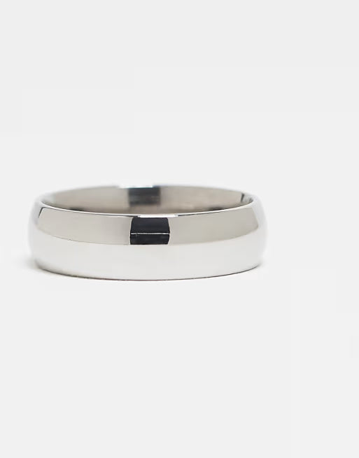 Designb Lost Souls Basic Curved Band Ring In Stainless Steel