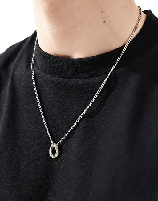 Designb Lost Souls Cable Link Pendant Necklace In Stainless Steel