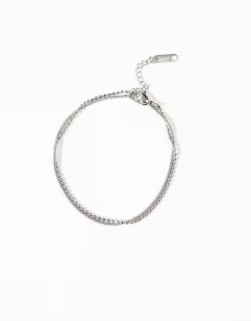 designb Lost Souls Multi Thin Chains Bracelet in Stainless Steel