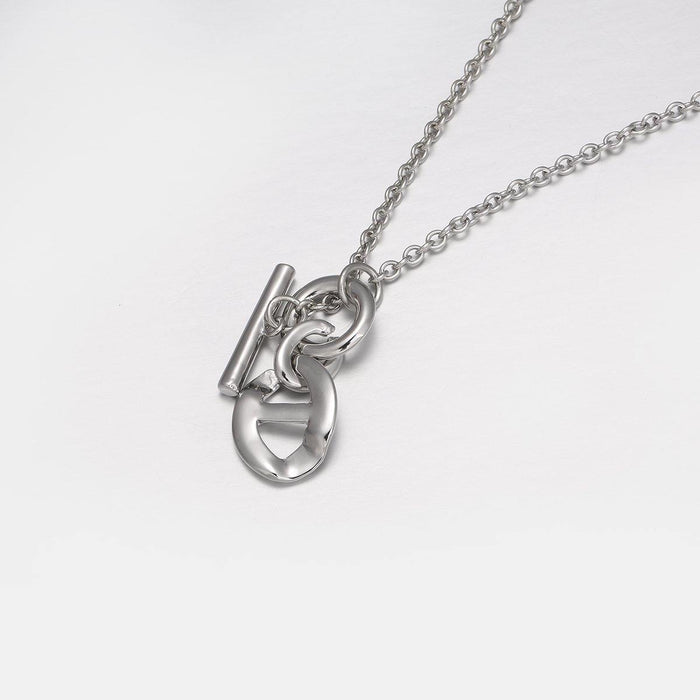 Designb Necklace With Anchor Chain Link Pendant In Silver