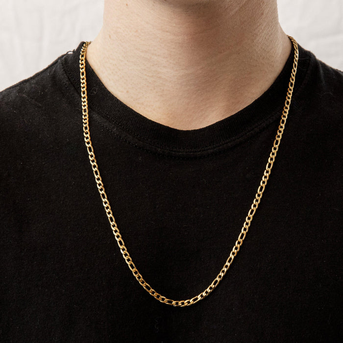 Designb Skinny Figaro Necklace In Gold Stainless Steel
