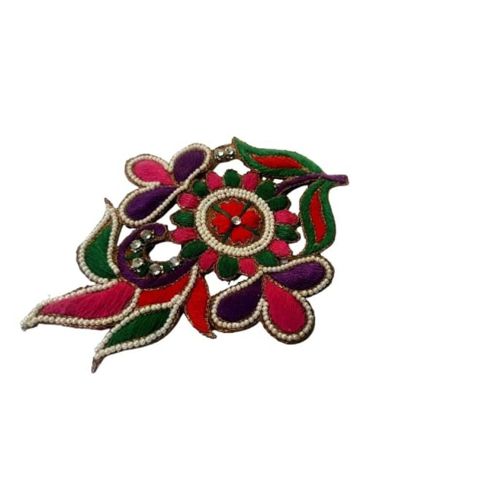 designerbox Applique Orange Colour Flower Shape Patches