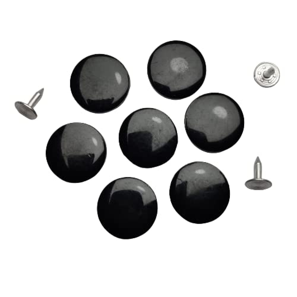 designerbox Black Jeans Buttons Tack with Rivets and Metal Base Non Sew designerbox Black Jeans Buttons Tack with Rivets and Metal Base Non Sew