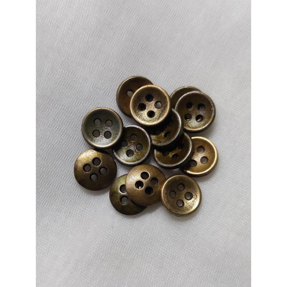 designerbox Bronze Metal Small Round Buttons 25 pcs Fancy Brass Material Button Designer Buttons for Coats Shirts Blazers Blouses Western (Size 1.2 CM /12MM/18L) (Golden) designerbox Bronze Metal Small Round Buttons 25 pcs Fancy Brass Material Button Designer Buttons for Coats Shirts Blazers Blouses Western (Size 1.2 CM /12MM/18L) (Golden)