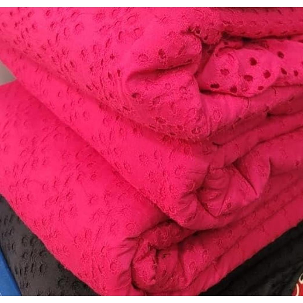 designerbox Chikankari Cotton Fabric Chikan Embroidery Soft 100% Cotton Fabric Cloth Running Fabric by Meter Dress Material for Sewing Kurti Patiyala Suit (Width - 56 INCHES) qty 2 meters