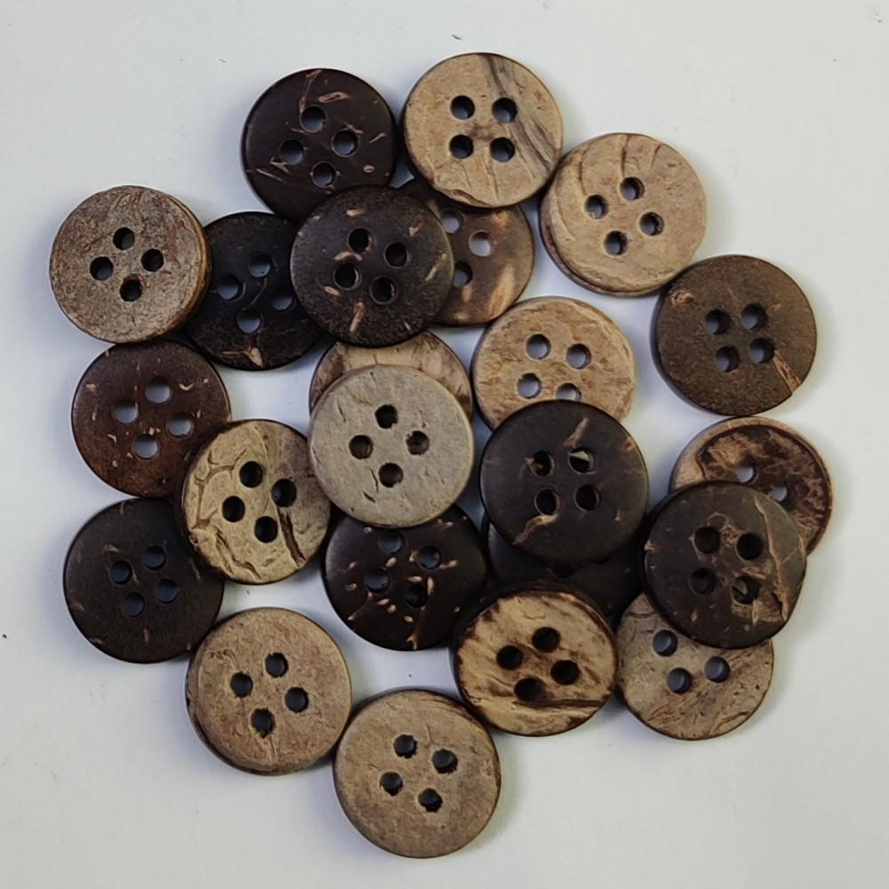 designerbox Coconut Shell 4 Holes Round Buttons for Sewing Craft and Embroidery (75 Pieces 1.2CM) designerbox Coconut Shell 4 Holes Round Buttons for Sewing Craft and Embroidery (75 Pieces 1.2CM)
