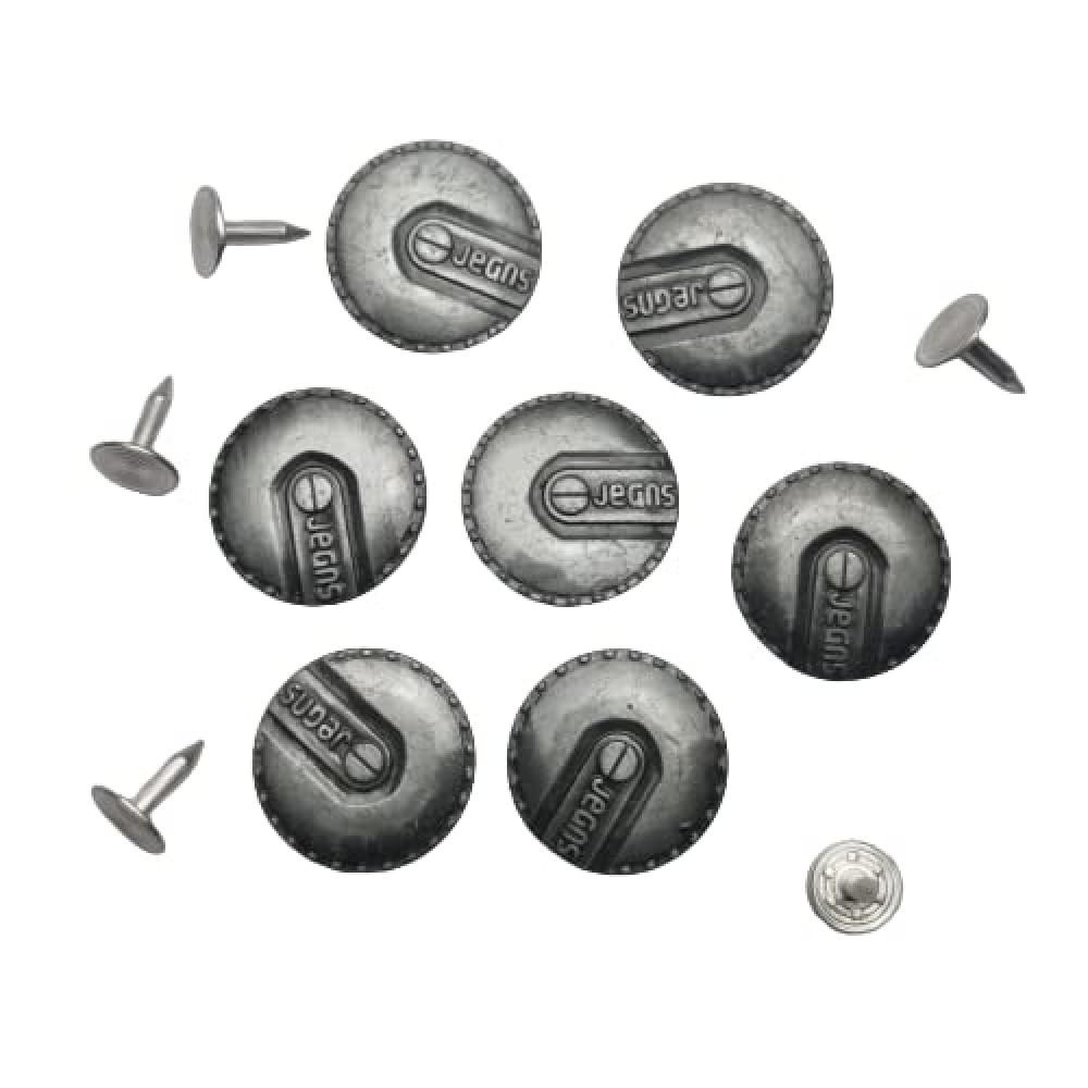 designerbox Denim Jeans Buttons No Sew Tack Buttons