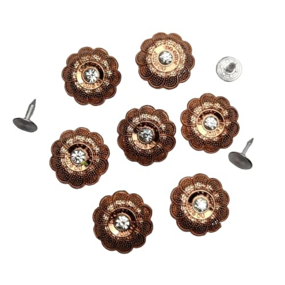 designerbox Denim No Sew Tack Copper Colour Buttons for Jackets Jeans Men Women Fashion