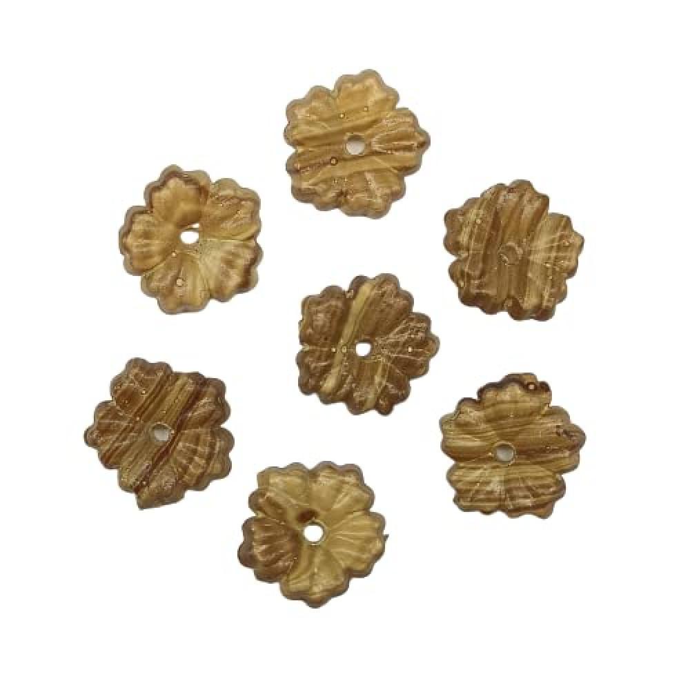 designerbox Acrylic Flower 1 Hole Buttons