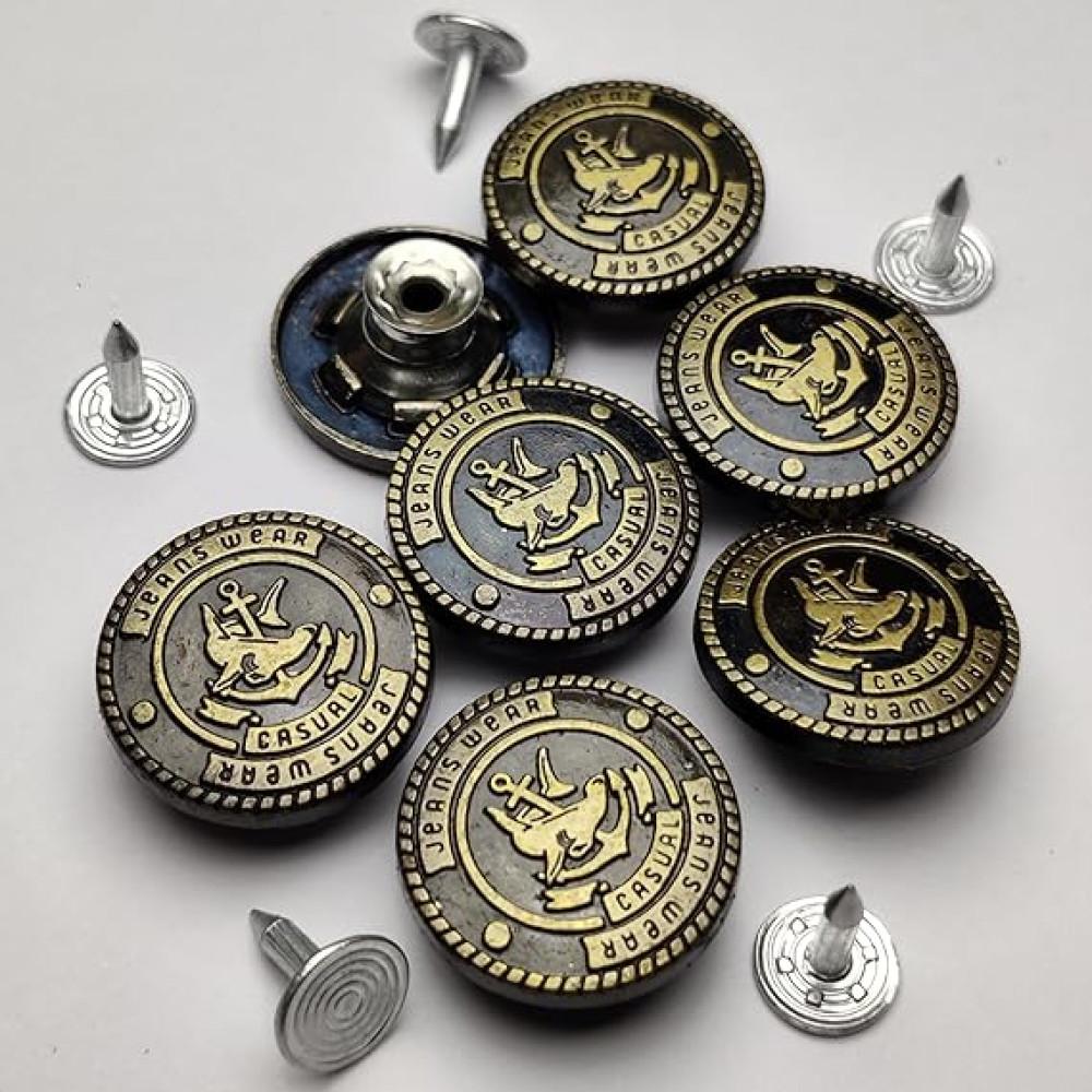 designerbox Antique Denim Jeans Imported Button