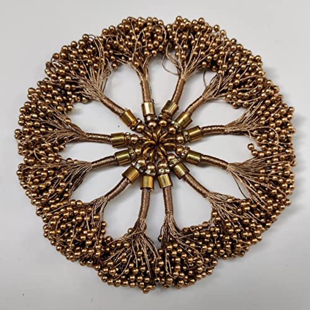 designerbox Antique Gold moti Tassel Pearl