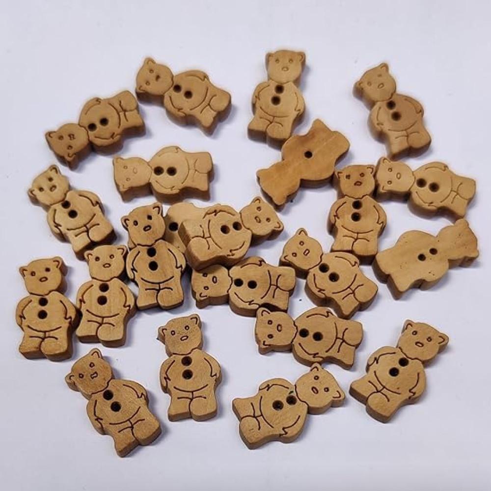 designerbox Assoorted Wooden 2 Holes Button