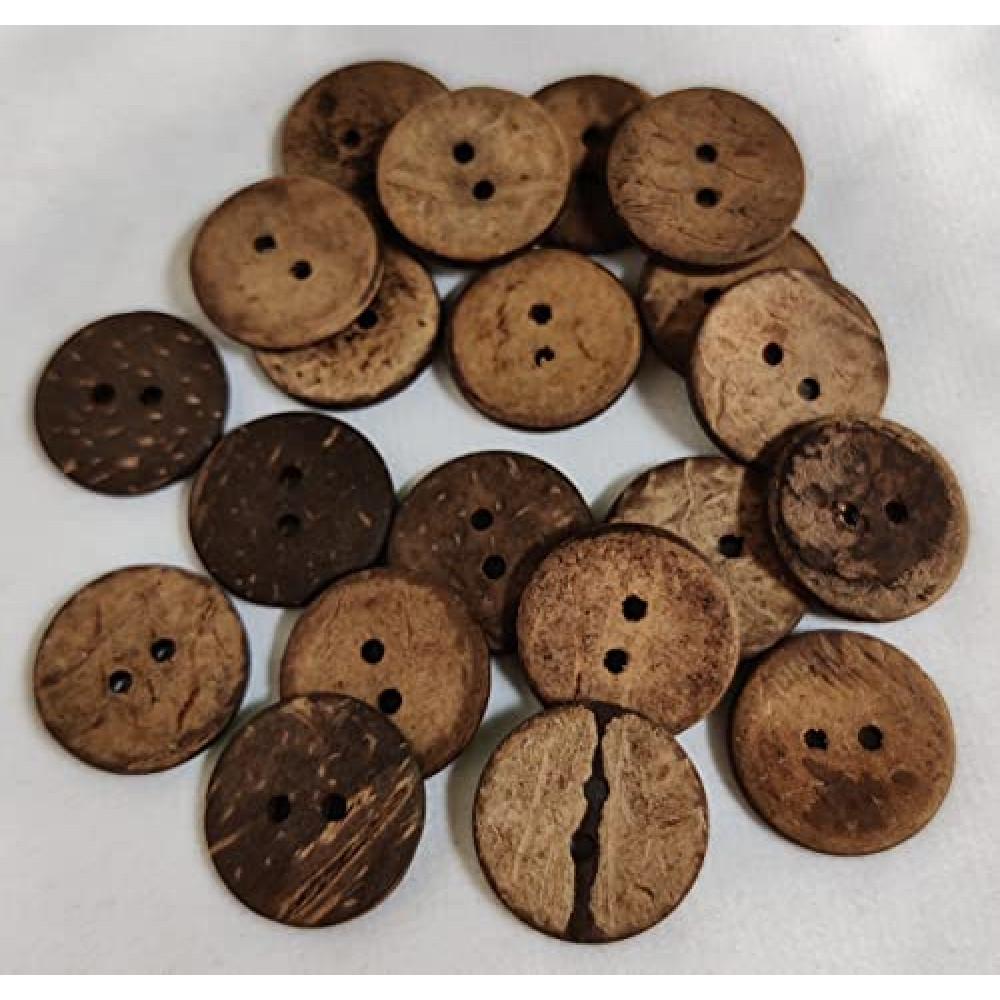designerbox Coconut Shell 2 Holes Round Buttons designerbox Coconut Shell 2 Holes Round Buttons