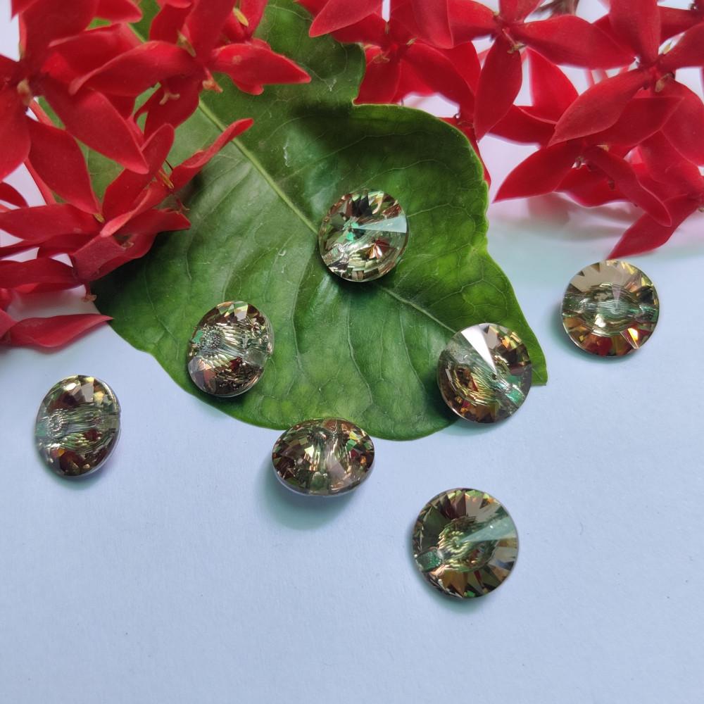 designerbox Golden Rhinestone Buttons