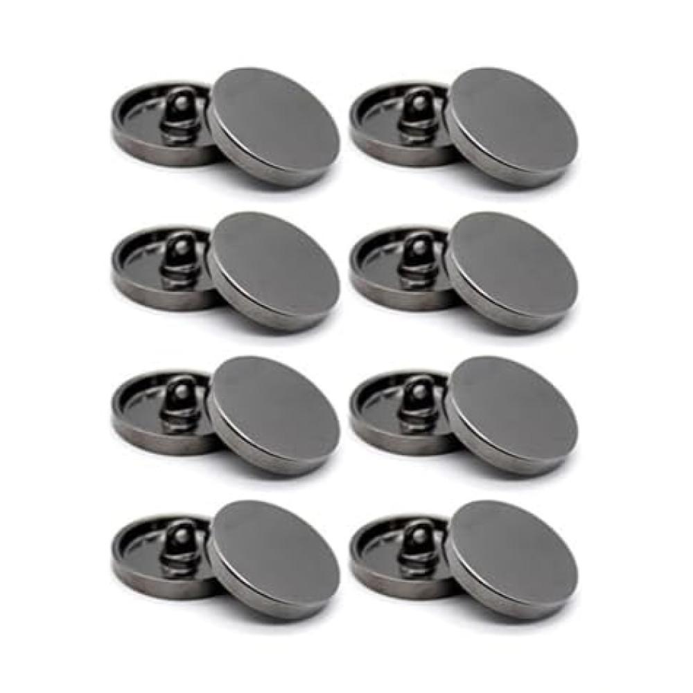 designerbox DESIGNERBOX Mirror Finish Metal Flat Shank Button for Shirts Kurti Kurta Clothing DIY Art & Crafts Used Decoration Crafts (Pack of 24 Buttons) (10 MM Matt Black) for Shirts Kurti Kurta Clothing DIY Art & Crafts Used