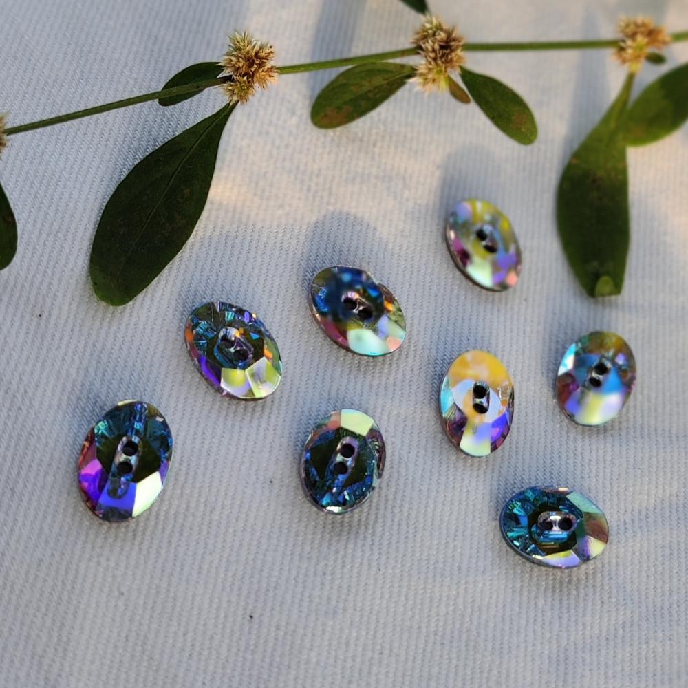 designerbox Rainbow Rhinestone Buttons