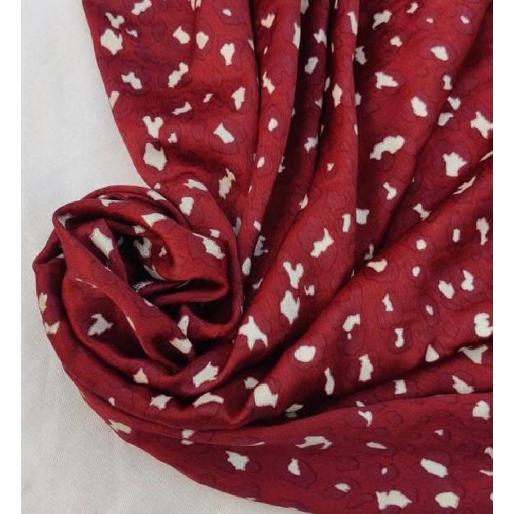 designerbox Satin leopard printed fabric