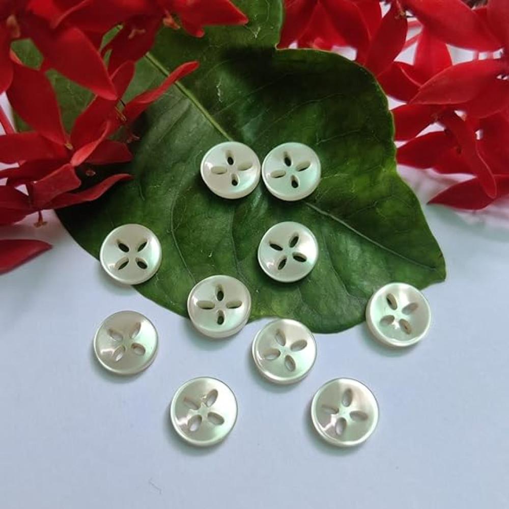 designerbox sky blue Art Flower Buttons Resin