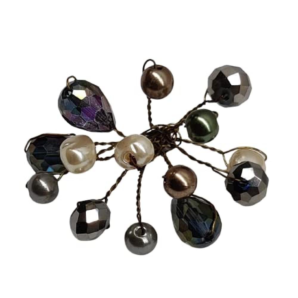 designerbox Hand Made Brooches with Copper Wire for Wedding Birthday and for Multiple uses (pack of 3pcs)