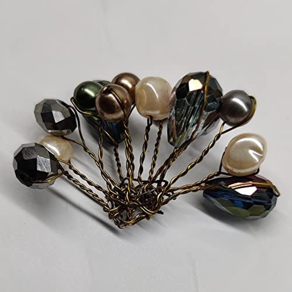 designerbox Hand Made Brooches with Copper Wire for Wedding Birthday and for Multiple uses (Pack of 3pcs)