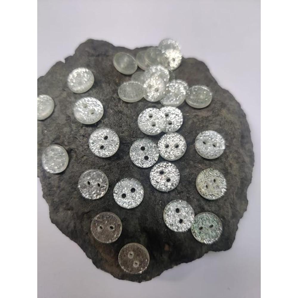 designerbox Ivery Resin Button Look Like sea Shell Mother of Pearl 2 Holes Round Buttons