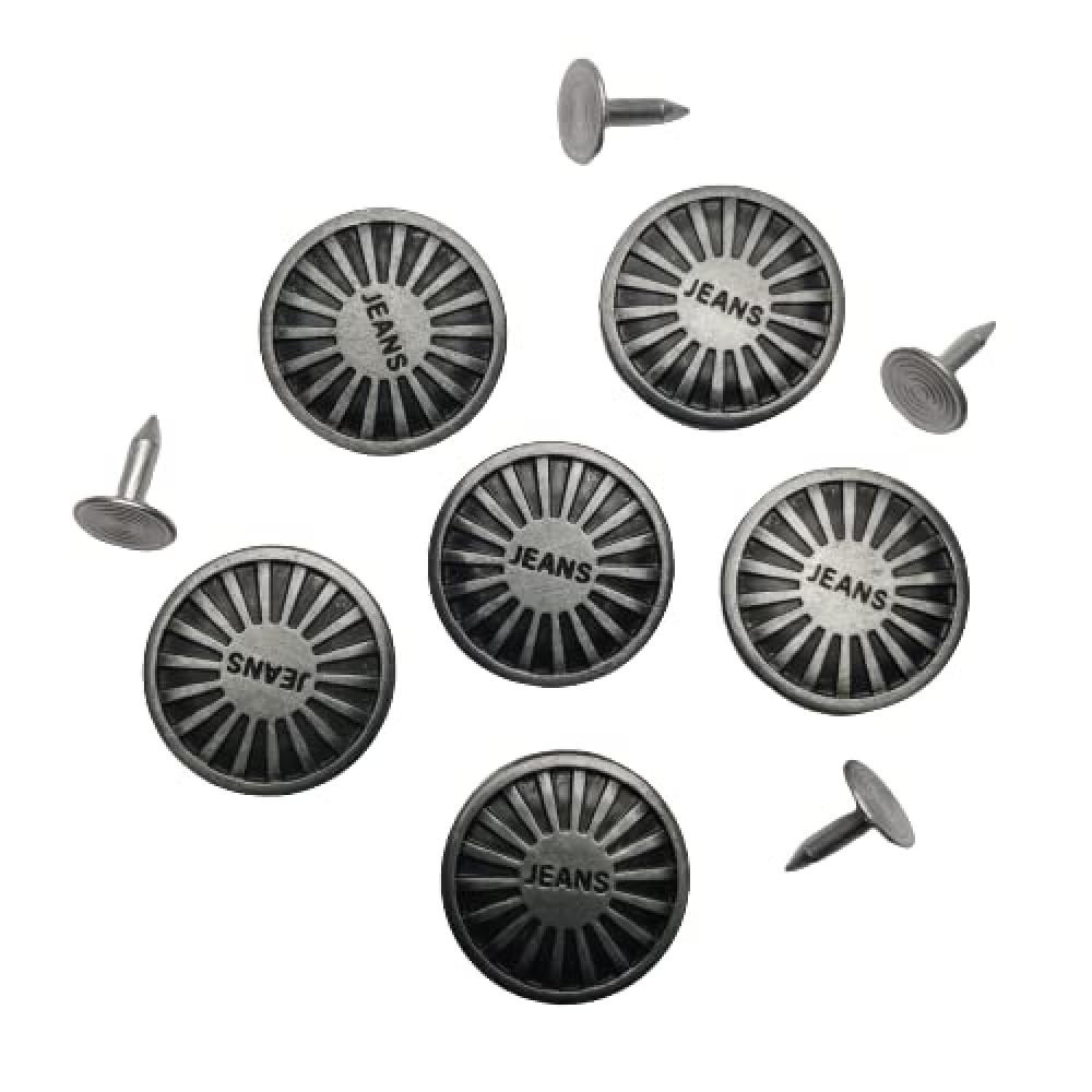 designerbox Jeans No Sew Tack Buttons for Men Women Fashion etc ( Pack of 25 pcs ) ( Size : 2.5 cm )