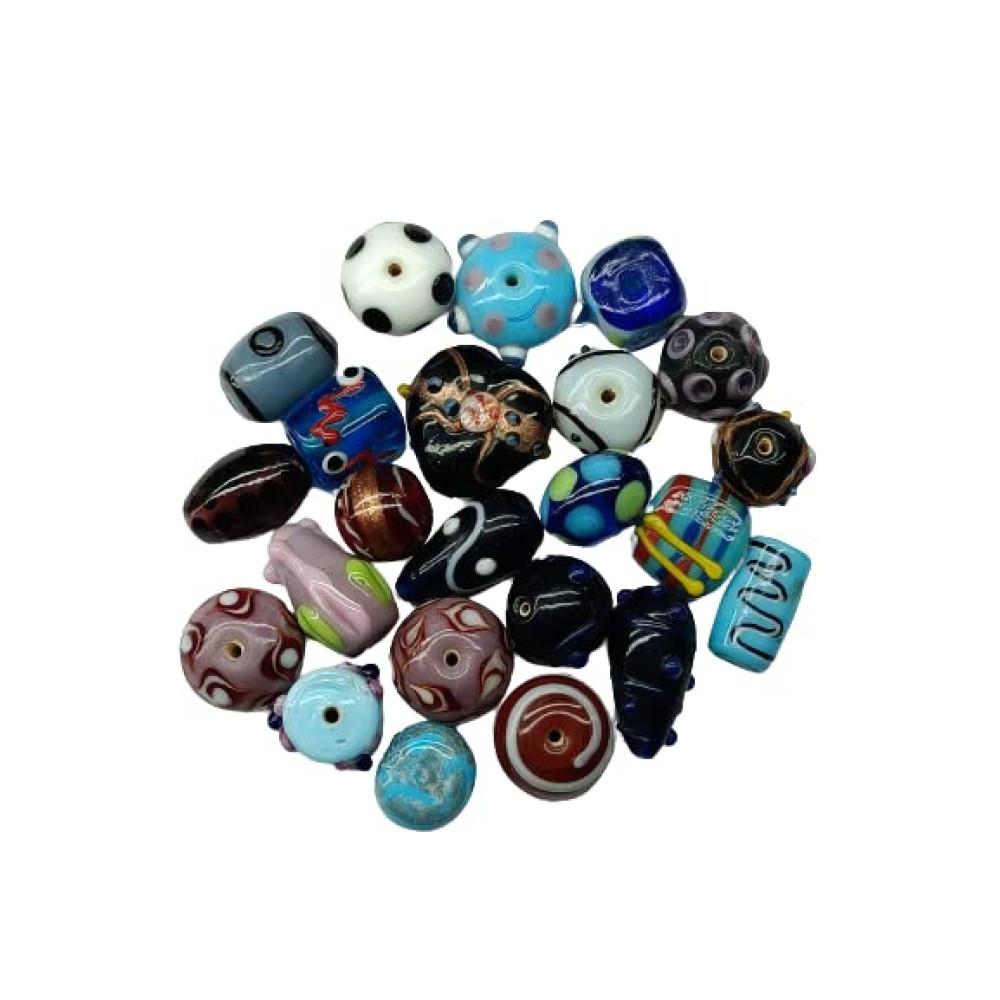 designerbox Multicolour Crystal Gem Monalisa Emerald Stone Beads for Braclet Neklace Earring Home Decor Toys Fashion Industry DIY Crafts ( Pack of 20 pcs )