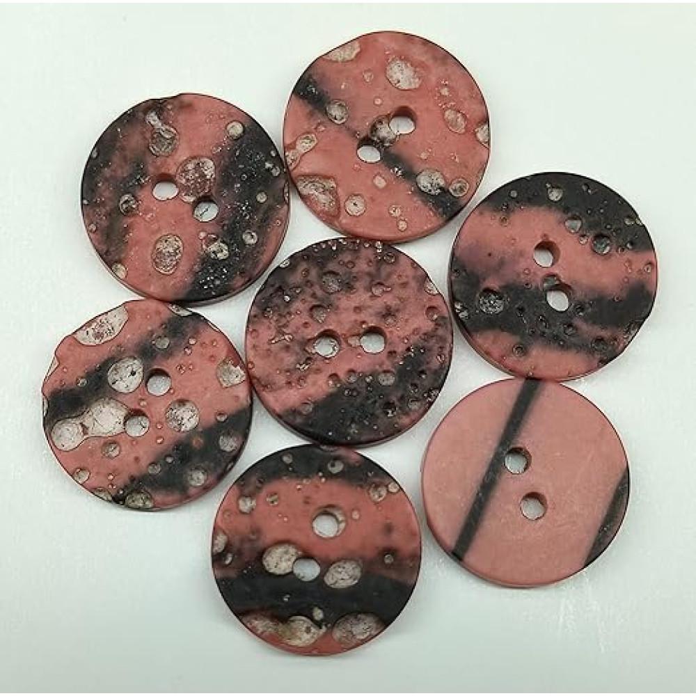 designerbox Multicoloured Chesse Design 2 Hole Fancy Button