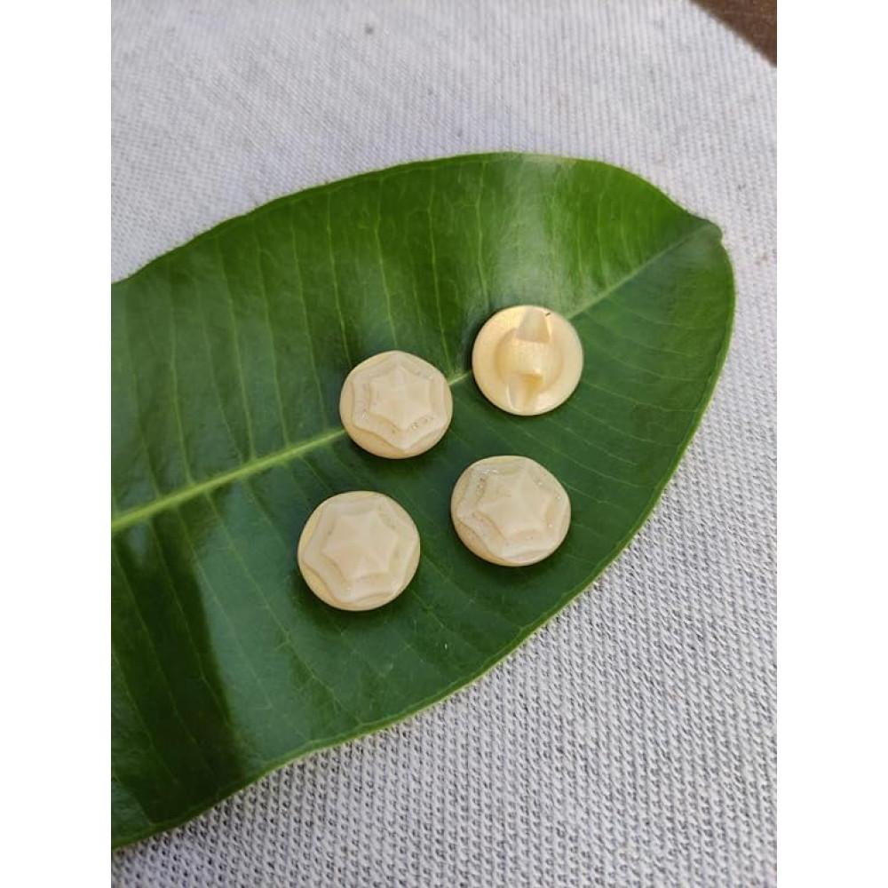 designerbox Pearl Buttons Round Buttons Wedding Buttons Resin Button Imitation Pearl Craft Buttons Pearlescent Button (25Pcs White) (25)